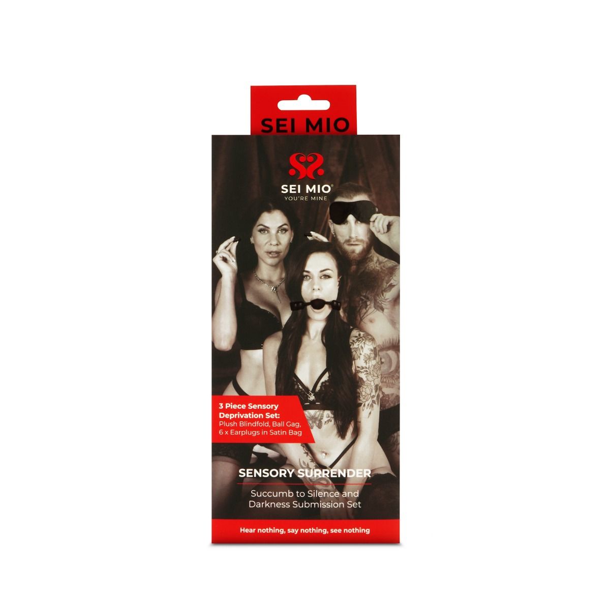 Sei Mio Sensory Surrender Blindfold Gag And Earplug Kit
