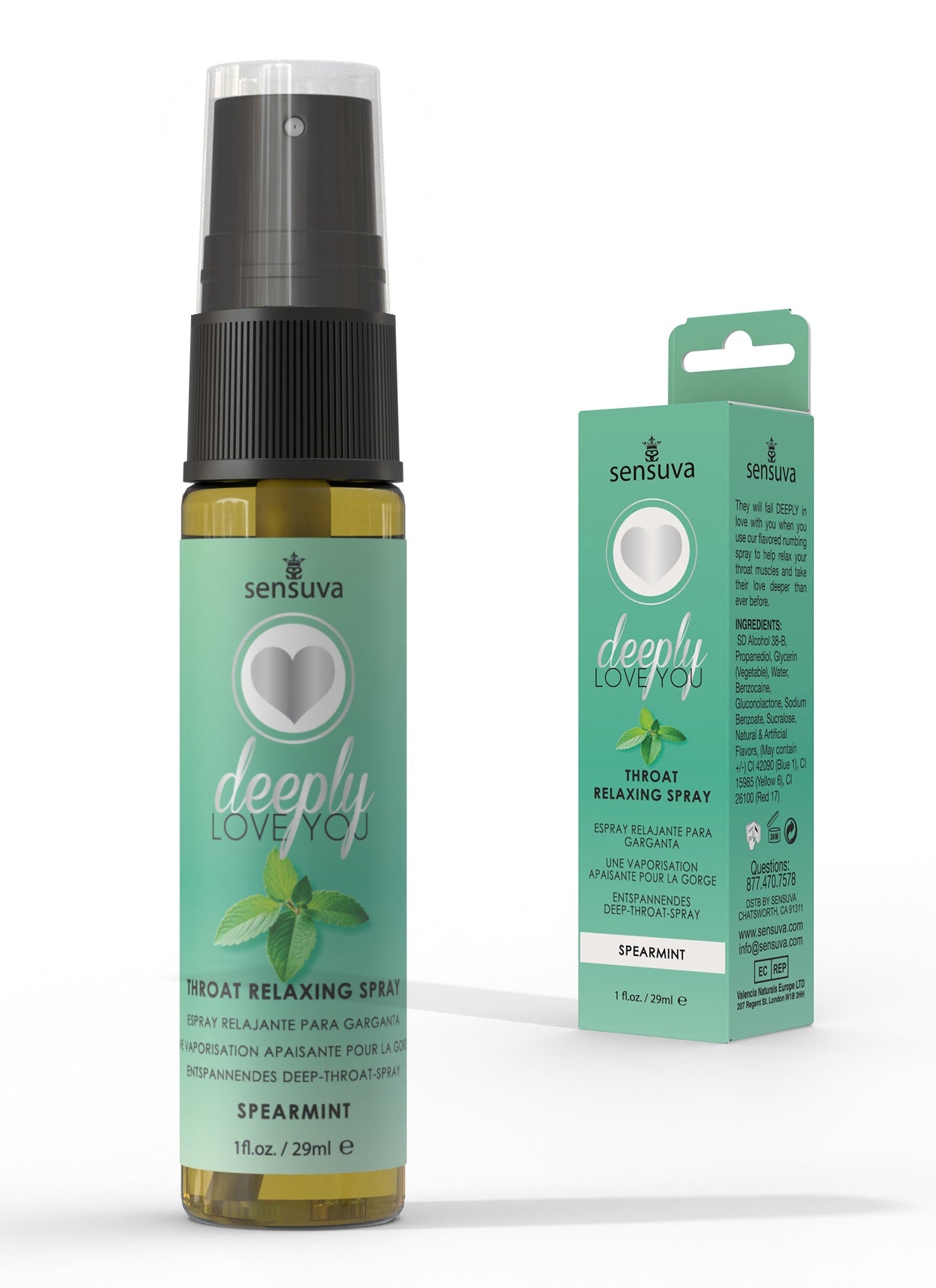 Deeply Love You Throat Spray Relaxing Spearmint 1 Fl oz