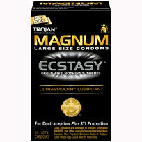 Trojan Magnum Ecstasy Ultrasmooth Lubricated 10Pk