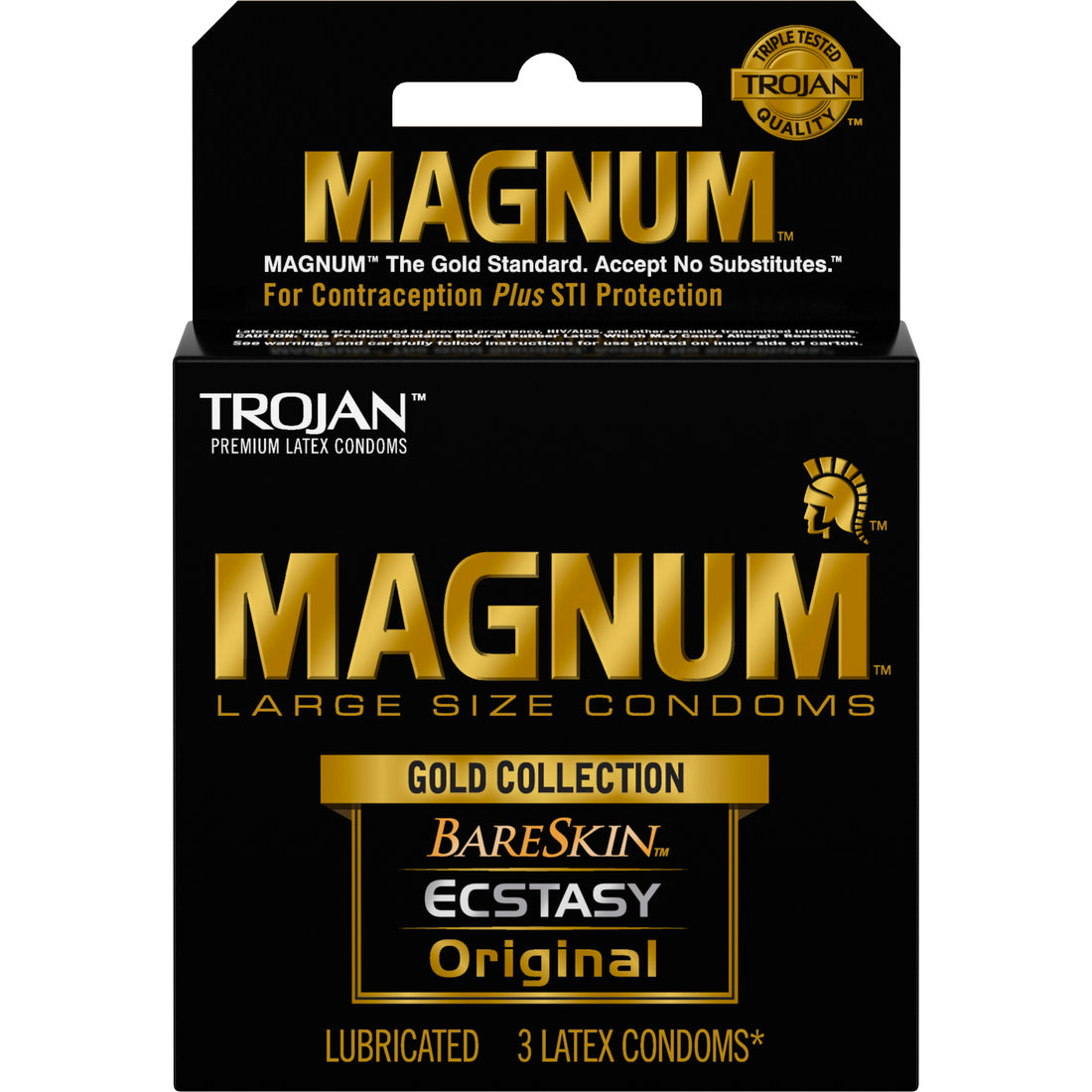 Trojan Magnum Gold Collection 3Pk