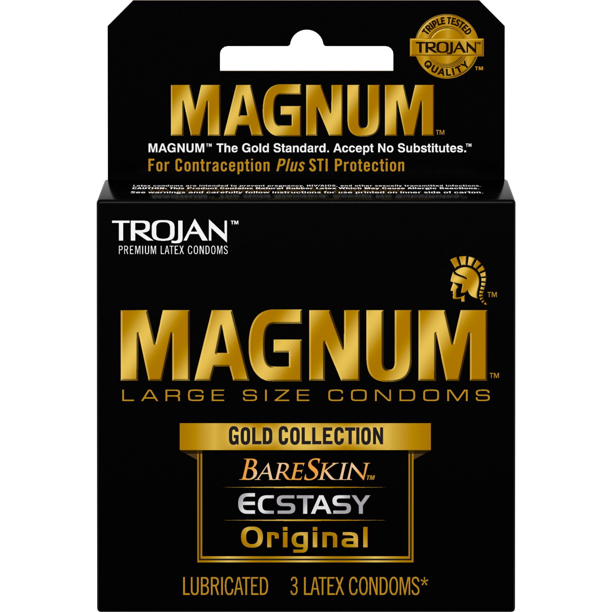 Trojan Magnum Gold Collection 3Pk