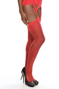 SHEER THIGH HIGH RED O/S