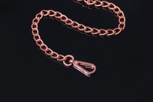 PLEASURE CHAIN LEASH BLACK & ROSE GOLD