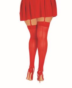 SHEER THIGH HIGH RED Q/S