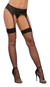 BACK SEAM THIGH HIGH DMD BLACK O/S