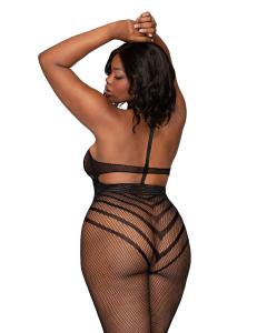 FISHNET BODYSTOCKING BLACK Q/S