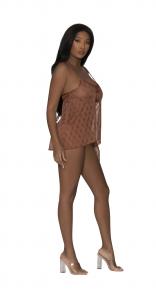 CARAMEL KISS BABYDOLL & THONG SET CARAMEL S/M