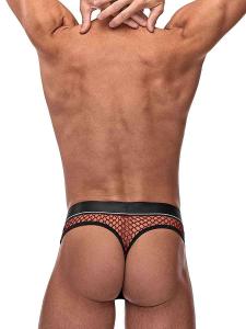 COCK PIT COCK RING THONG BURGUNDY L/XL