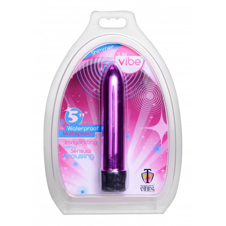 5 Inch Slim Vibe Packaged - Pink