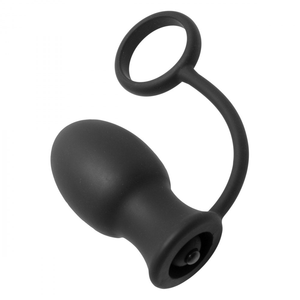 Bomber Vibrating Silicone Anal Plug with Cock Ring