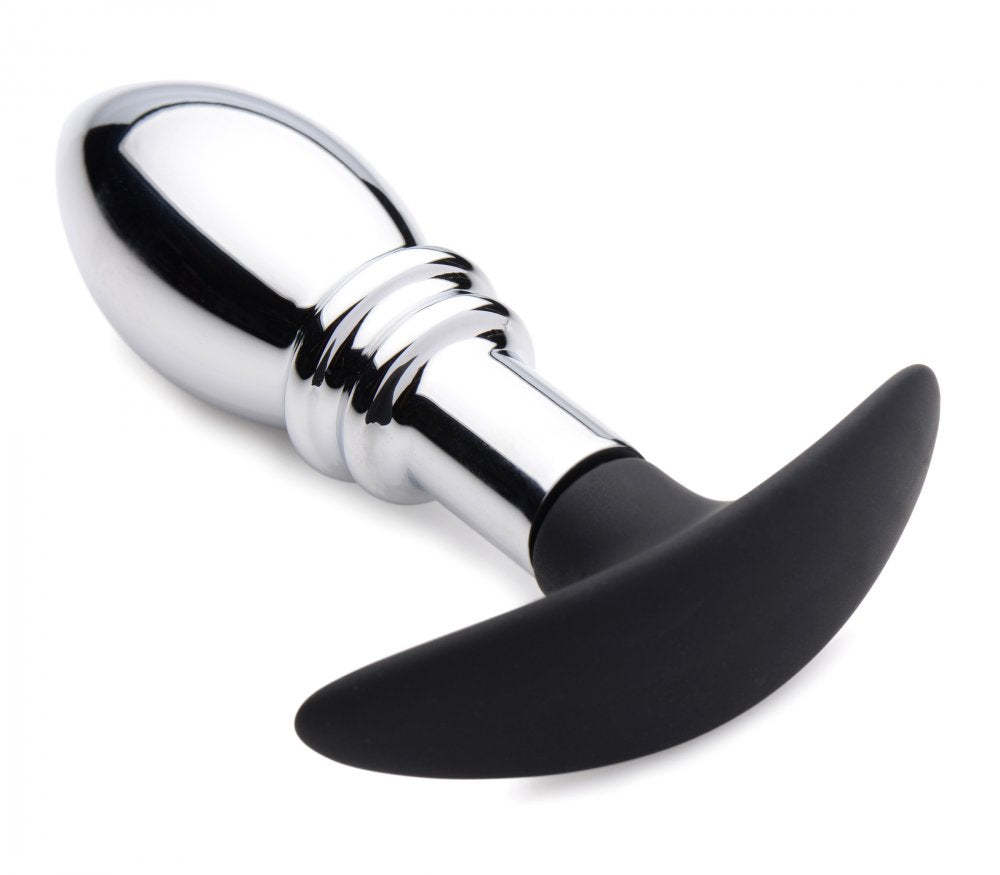 Dark Stopper Metal and Silicone Anal Plug