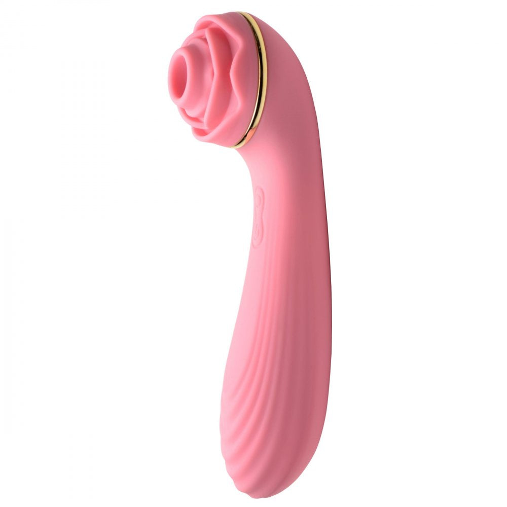Passion Petals 10X Silicone Suction Rose Vibrator - Pink