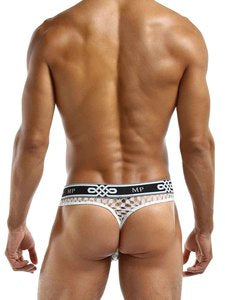 PEEP SHOW LO RISE THONG WHITE LARGE/ XL