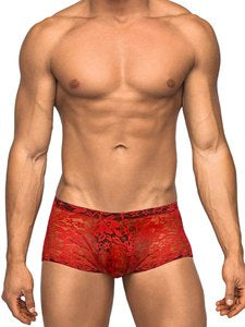 MINI SHORT STRETCH LACE LARGE RED